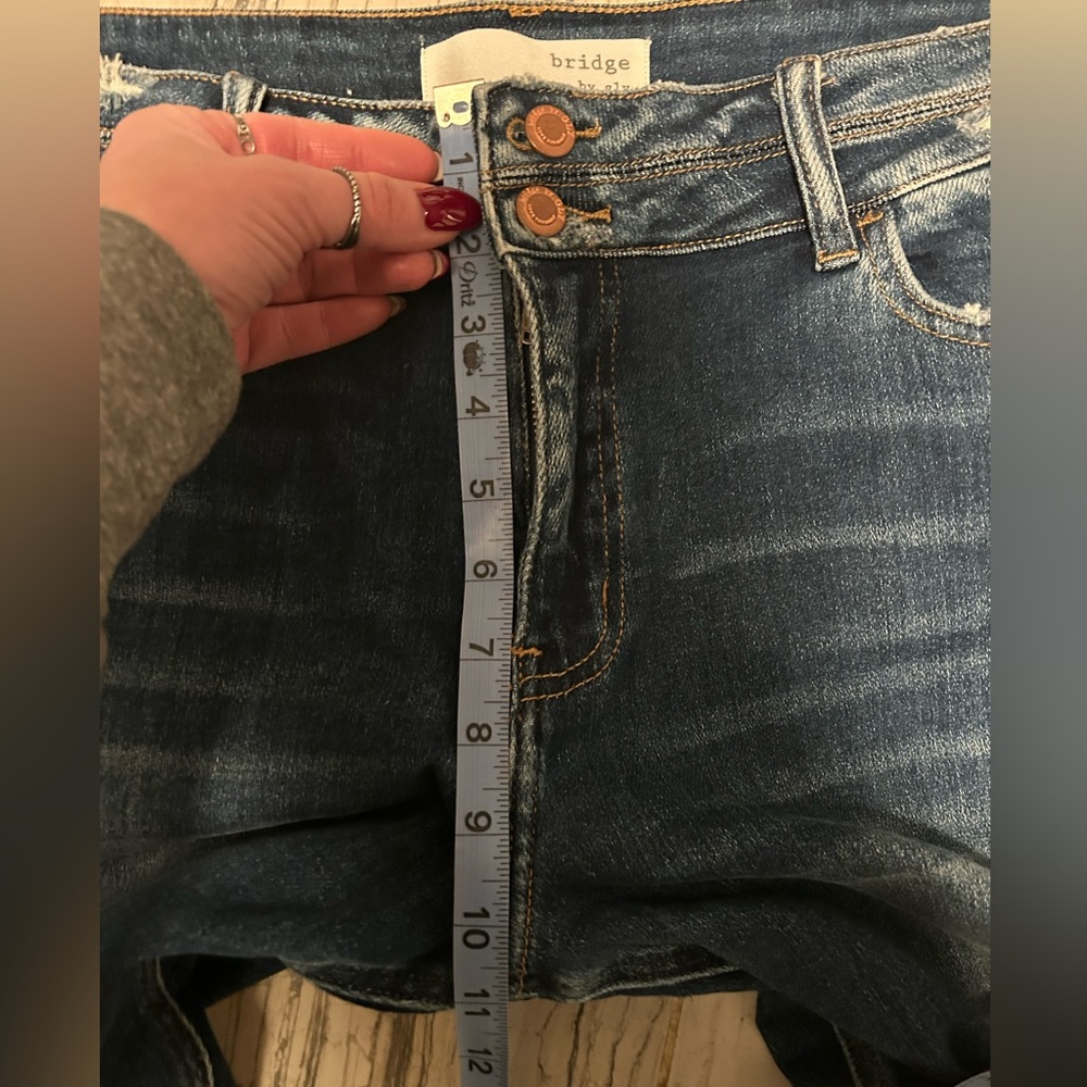 Like New Buckle BRIDGE BY GLY Hudson Mid-Rise Ankle Stretch Straight Jean - Picture 10 of 13